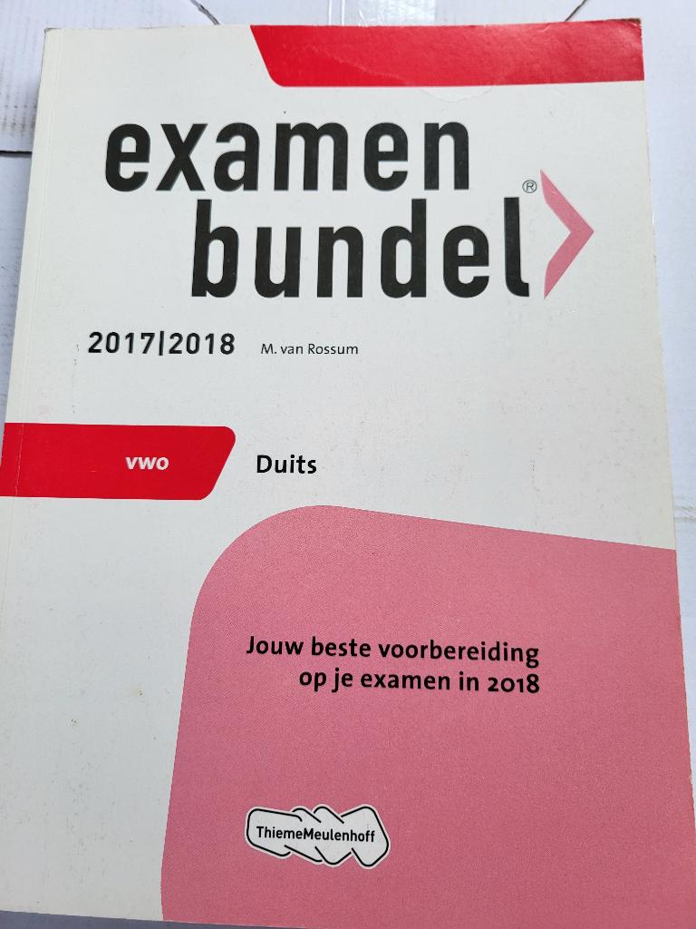 Examenbundel VWO Duits 2017 / 2018, ThiemeMeulenhoff, Ophalen of Verzenden, Zo goed als nieuw, Alpha