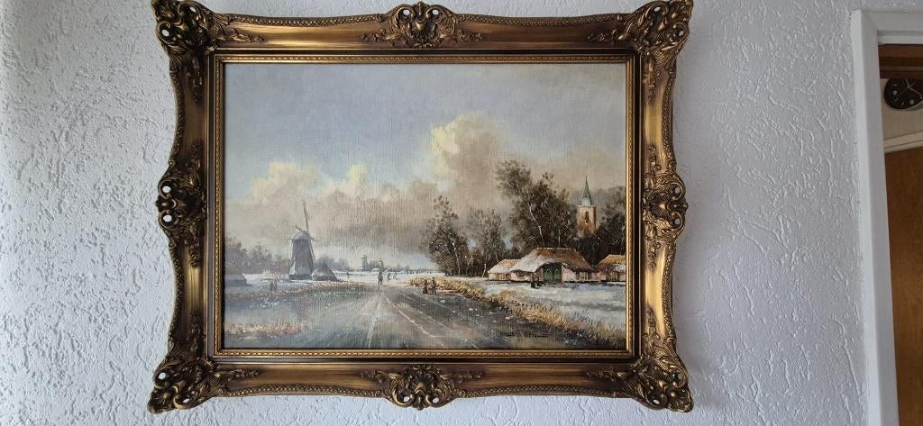 Schilderij van Bernard Hendrik Slotman, Antiek en Kunst, Kunst | Schilderijen | Klassiek, Ophalen of Verzenden