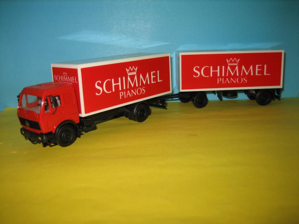 Schimmel-Pianos  MERCEDES combi  Herpa, Ophalen of Verzenden, Zo goed als nieuw, Bus of Vrachtwagen, Herpa