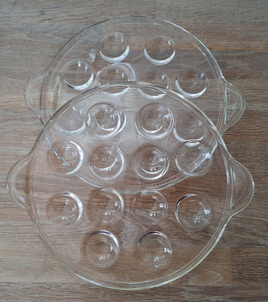 Vintage Pyrex escargotborden, set van 2, Ophalen of Verzenden