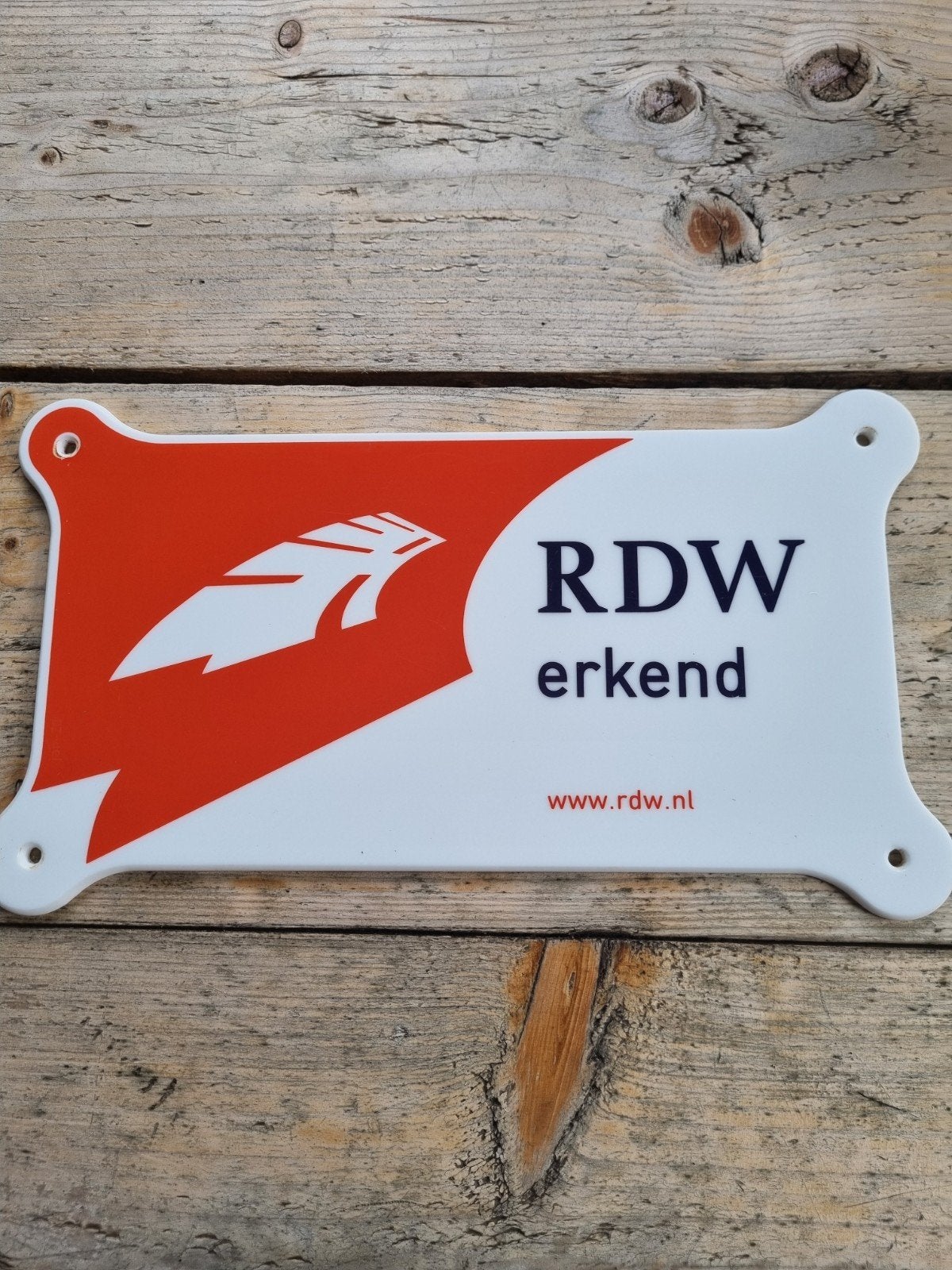 RDW erkend bord - Nieuwstaat, Ophalen of Verzenden, Zo goed als nieuw, Reclamebord