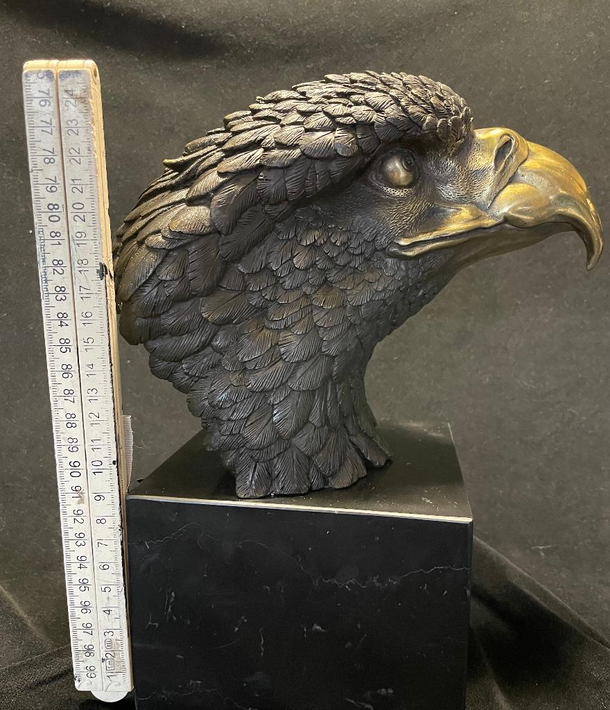 Bronzen arendskop XXL 29 cm A.Thornbum 8 kilo zuiver brons, Ophalen of Verzenden