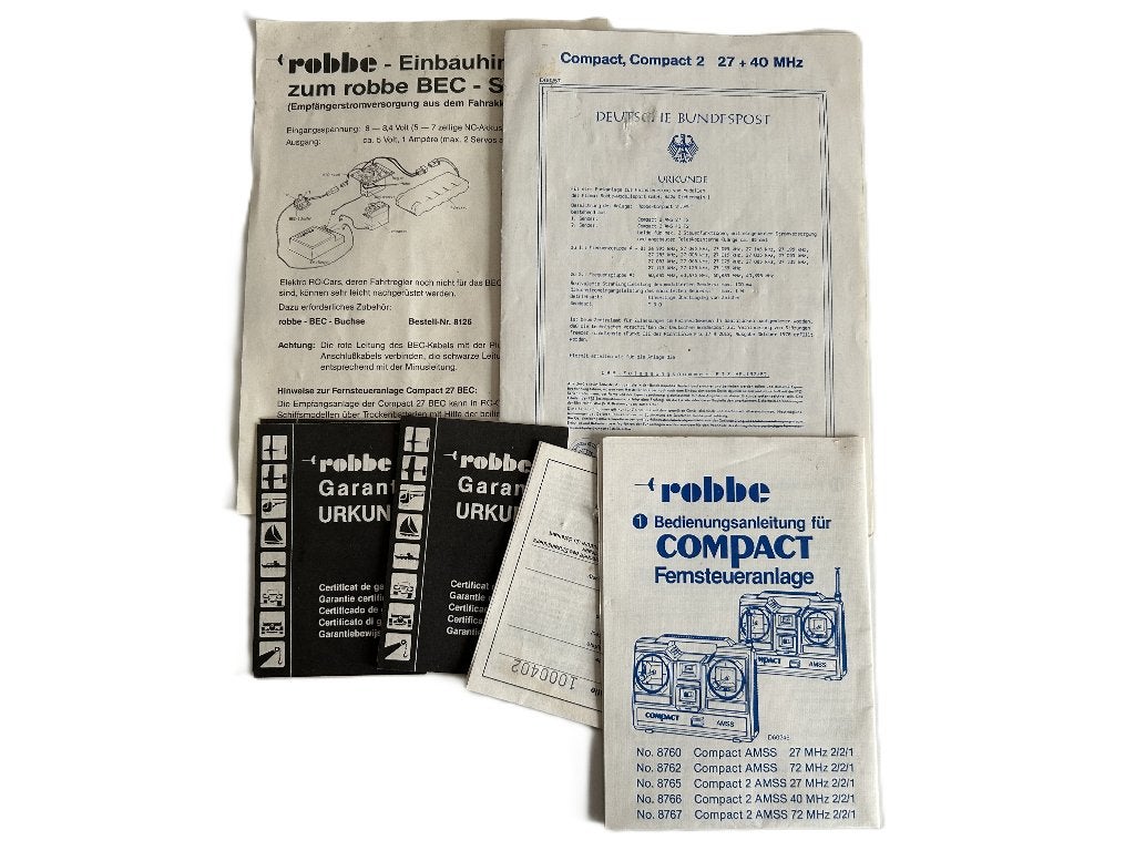 Vintage Robbe handleiding / documenten rc, Ophalen of Verzenden, Gebruikt, Overige schalen, Onderdeel