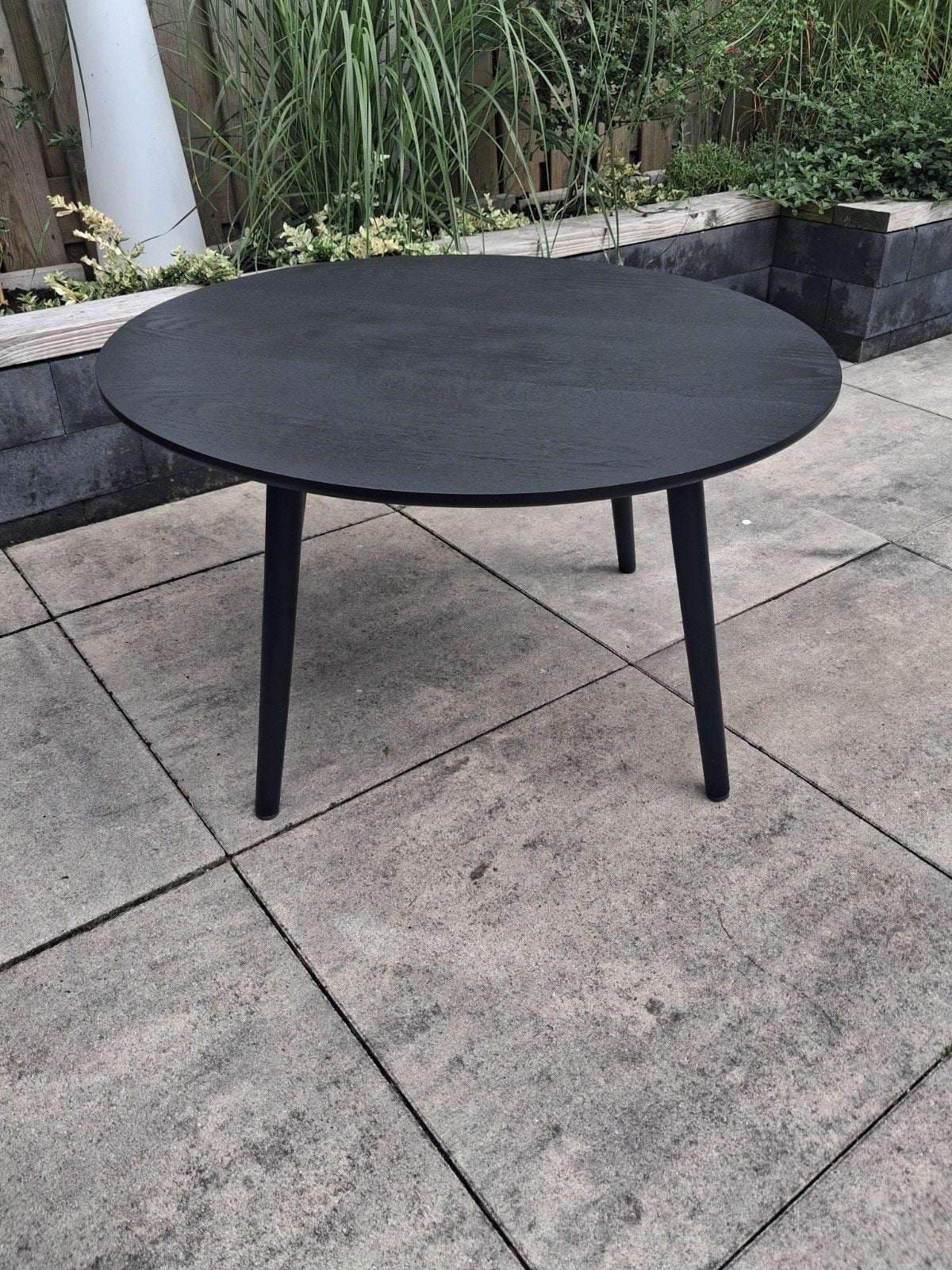 ZGAN: Zwarte salontafel van WOOOD. Ø80cm, Ophalen, 50 tot 100 cm, Rond, 50 tot 100 cm