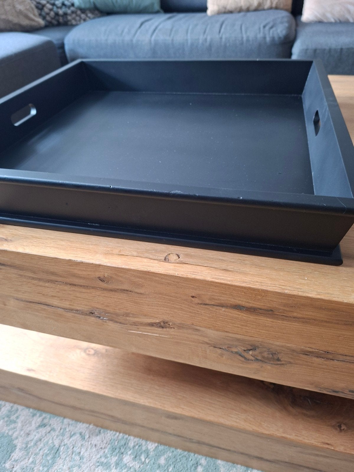 Vierkant dienblad zwart, Ophalen, Zo goed als nieuw, Vierkant, Hout