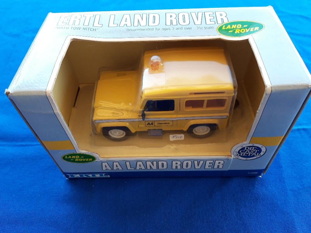 Land Rover Defender 90 geel AA Service Engelse wegenwacht, Ophalen of Verzenden, Zo goed als nieuw, Auto, ERTL
