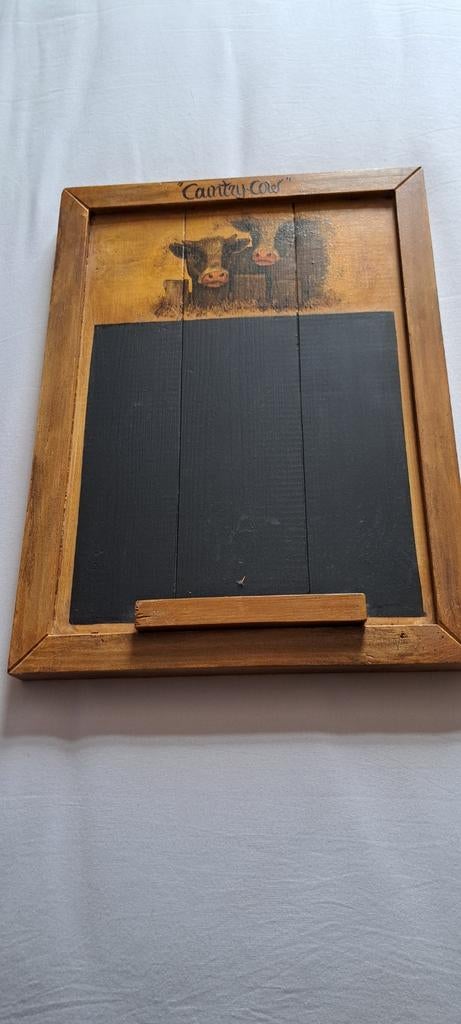 Houten memo bord met vakje voor krijtjes.landelijke stijl, Ophalen of Verzenden, Rechthoekig, Hout