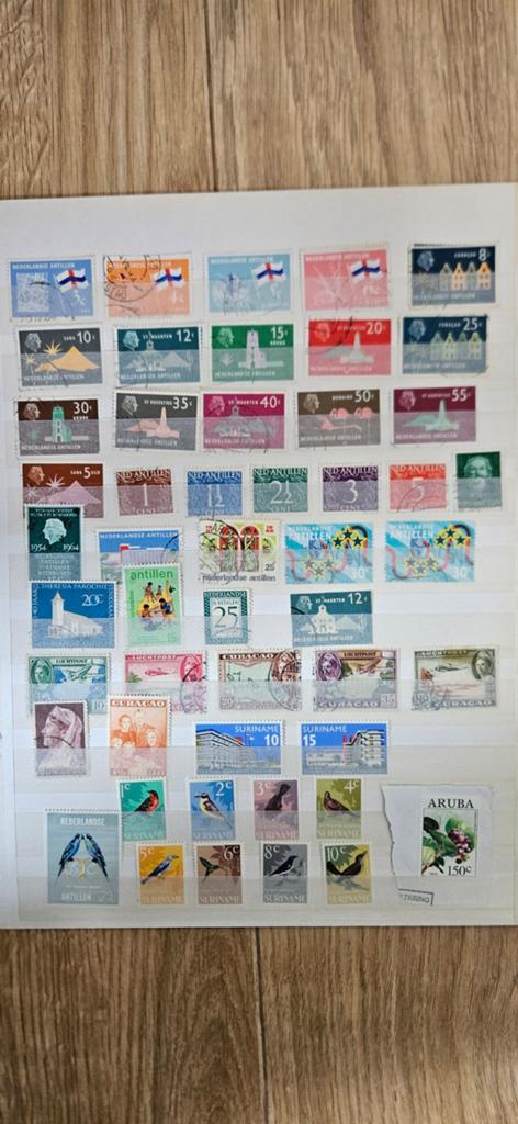 Postzegels Nederlandse Antillen Curacao en Suriname, Verzenden, Gestempeld