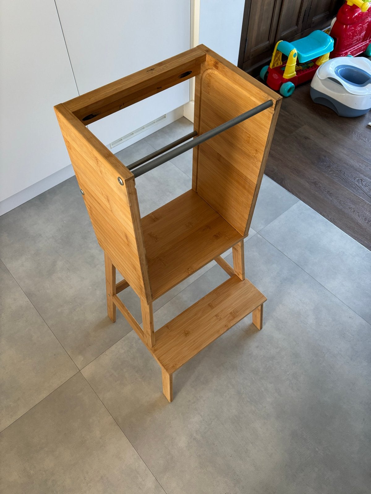 Houten leertoren, Kinderen en Baby's, Ophalen, Zo goed als nieuw