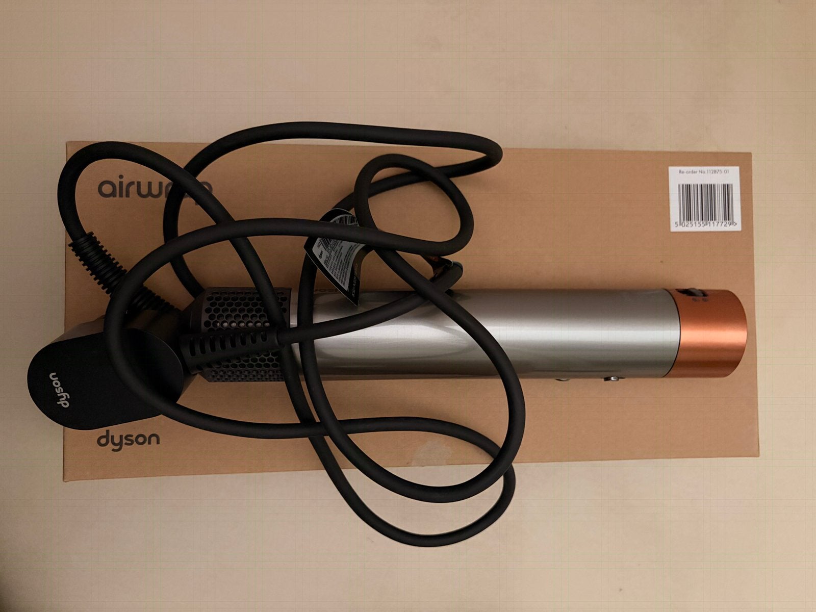 Dyson Airwrap Origin  multistyler en föhn (Nikkel/Koper), Ophalen of Verzenden, Nieuw, Föhn of Haardroger