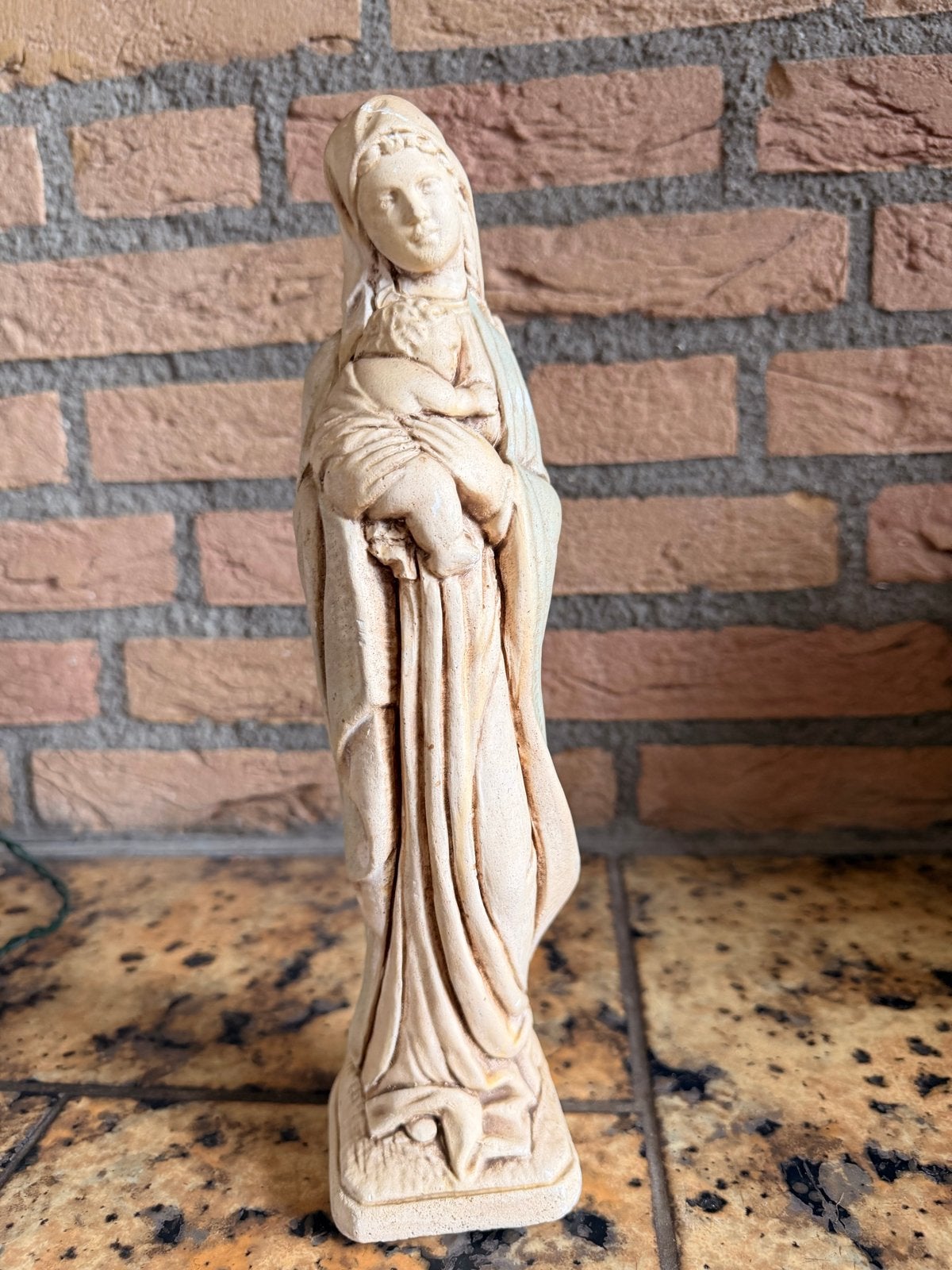 Set van 4 religieuze beelden: Maria, Jezus, heiligen, Antiek en Kunst, Ophalen