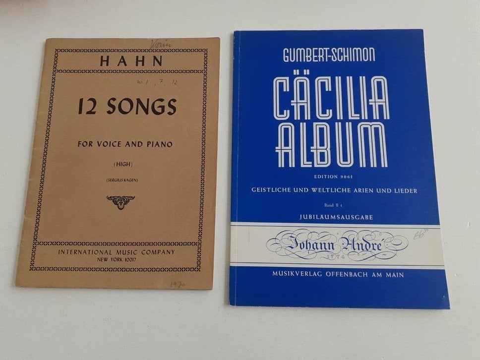 Muziekboeken: Hahn - 12 Songs & Cäcilia Album, Piano, Gebruikt, Klassiek, Overige soorten