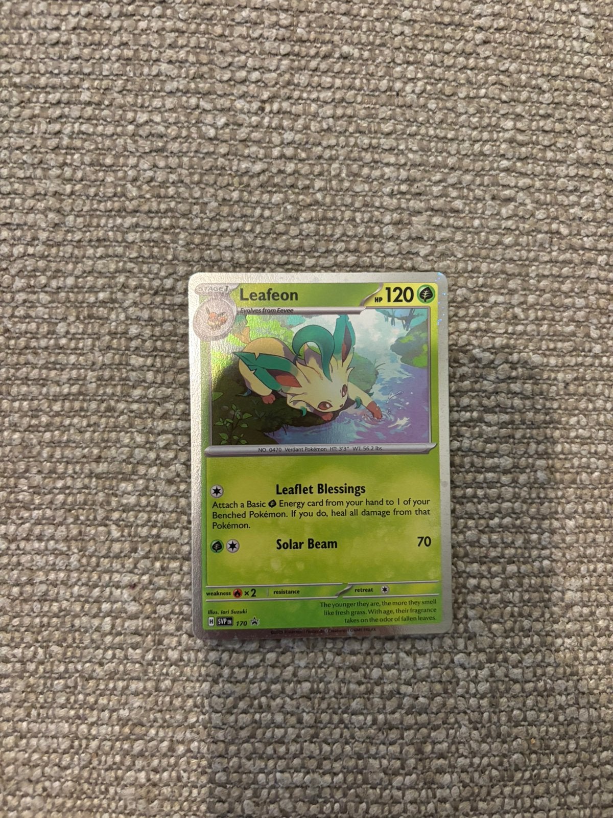 Pokemon tcg cosmos holo svp 170 leafeon, Ophalen of Verzenden, Losse kaart