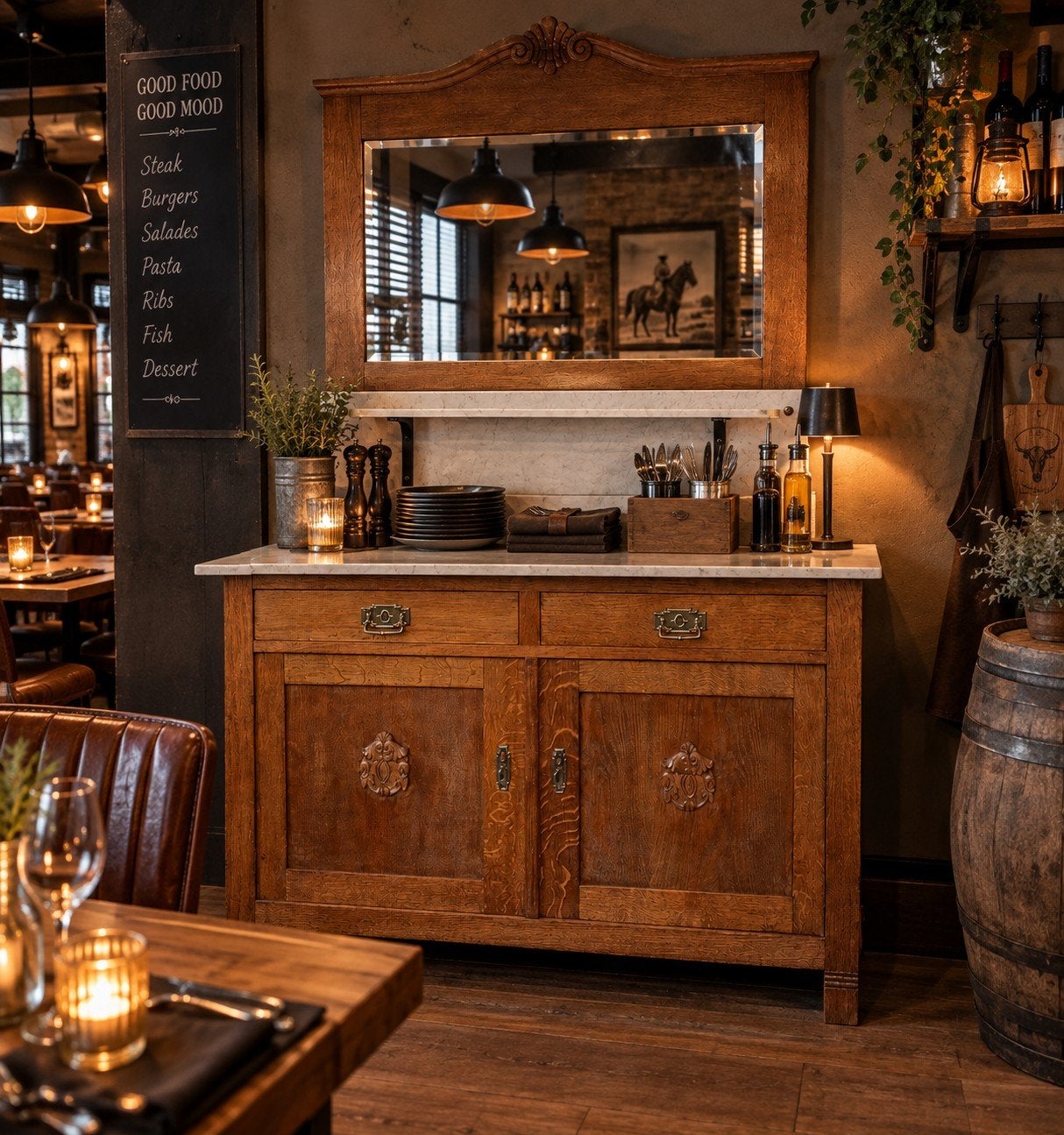 horeca winkel interieur badkamermeubel baby commode marmer v, Antiek en Kunst, Ophalen