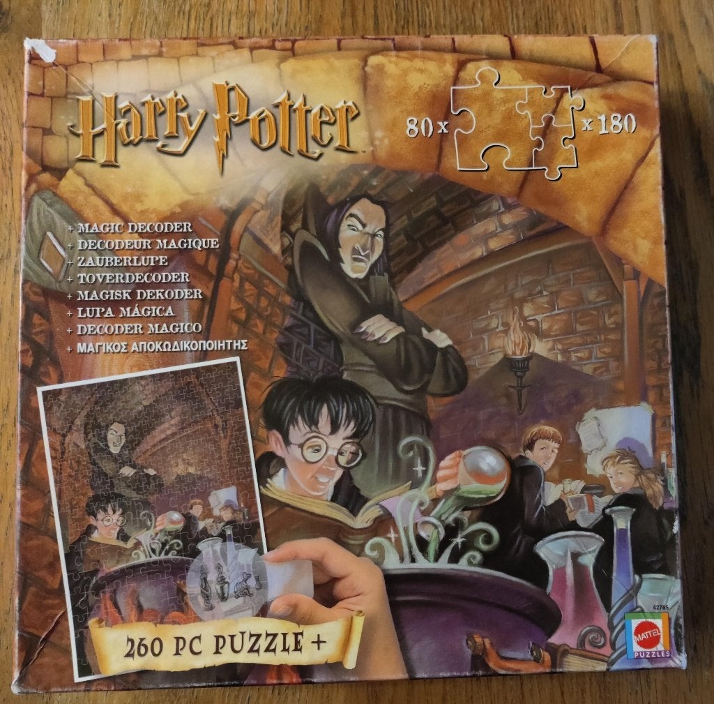 Harry Potter puzzel met een Magic Decoder   ALS NIEUW, Ophalen of Verzenden, Minder dan 500 stukjes, Zo goed als nieuw, Legpuzzel