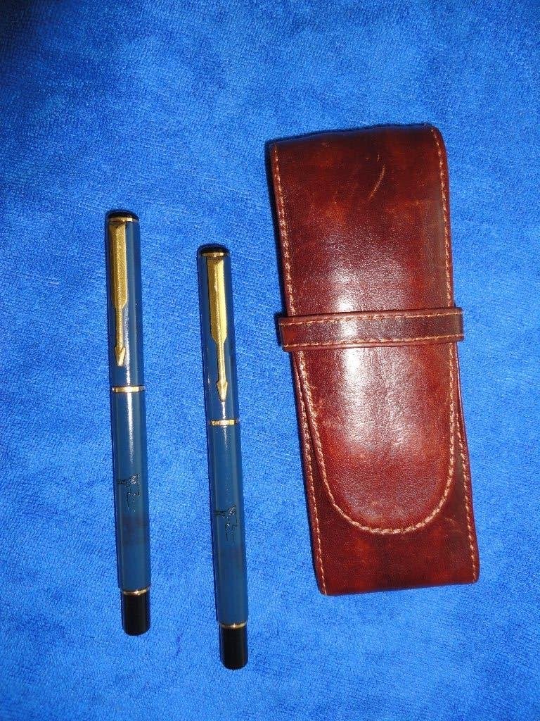 Vintage Parker set Rialto, Verzamelen, Pennenverzamelingen, Ophalen of Verzenden, Zo goed als nieuw, Pennenset, Parker