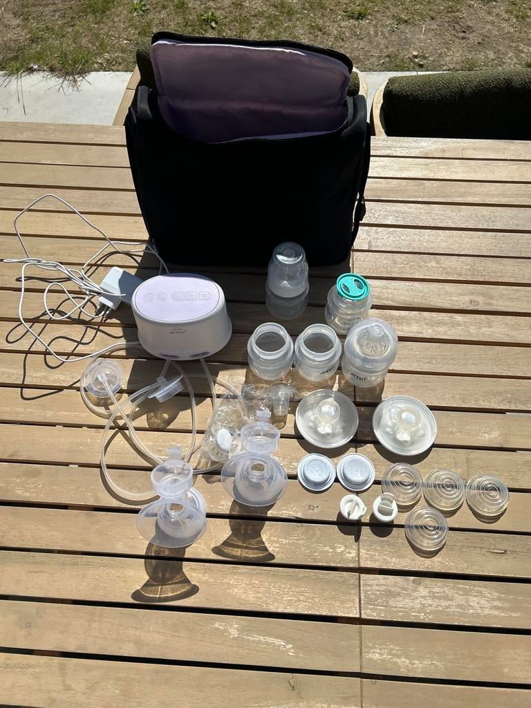 Philips Avent Dubbele Elektrische Borstkolf met accessoires, Ophalen of Verzenden, Gebruikt, Borstkolf
