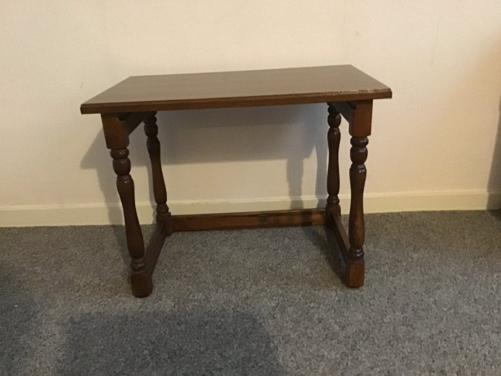 Bijzettafel donker eiken, Ophalen, Minder dan 45 cm, Minder dan 55 cm, Gebruikt