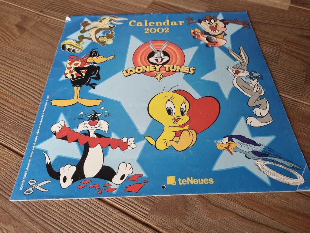 Mooie Zeldzame Kalender van Warner Bros Looney Tunes 2002, Verzenden, Maandkalender, Gebruikt