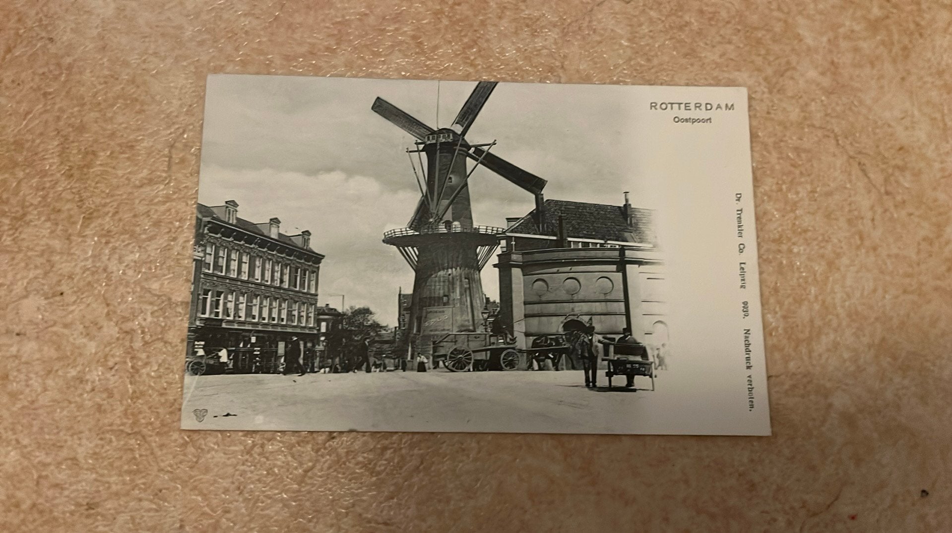 Rotterdam Oostpoort Molen stootkar kar met paard, Ophalen of Verzenden, Voor 1920, Ongelopen, Zuid-Holland