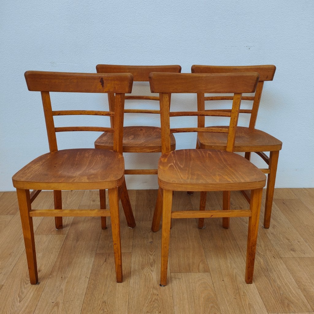 Vintage houten bistrostoelen boeren Café stoelen 903, Valkenswaard, Gebruikt, Bruin, Info@flashbackfurniture.nl