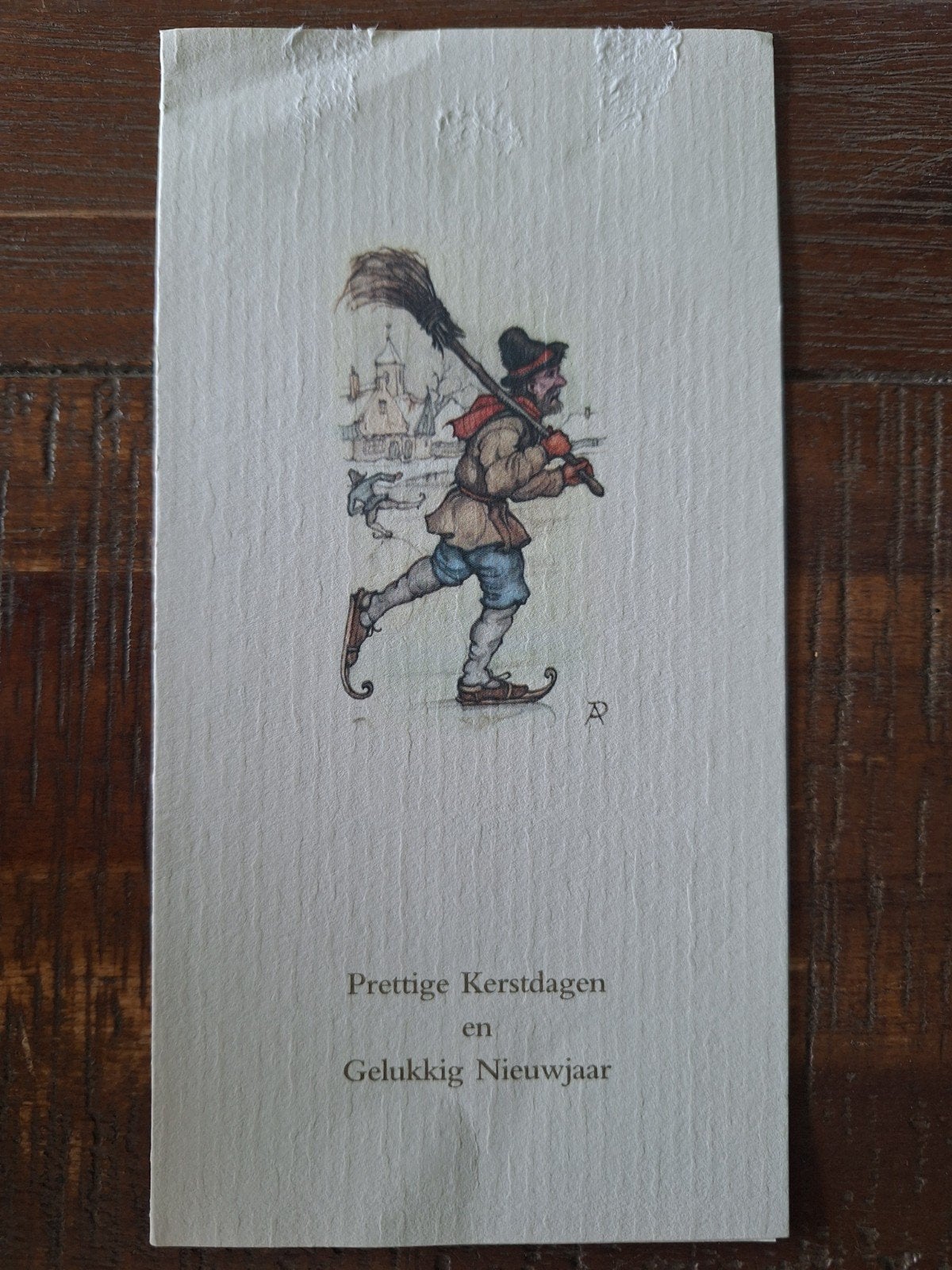 Vouwkaart Anton Pieck - Prettige Kerstdagen, Ophalen of Verzenden, Gelopen, Overige thema's