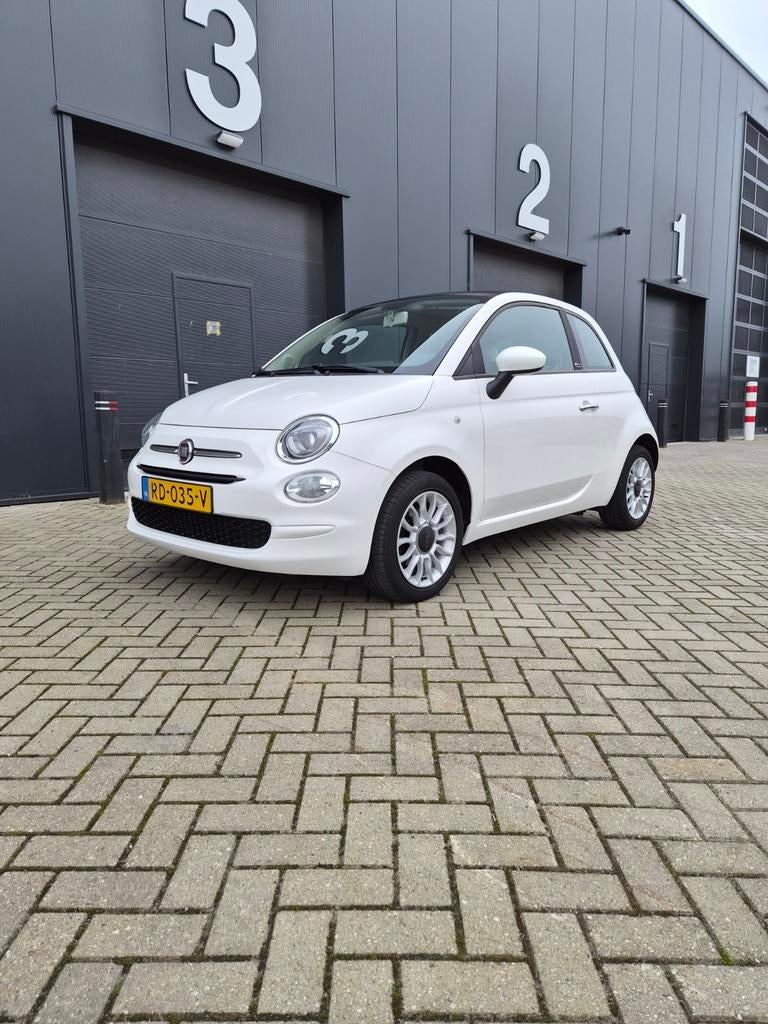 Fiat 500c Twinair 2017, Auto's, Voorwielaandrijving, Stof, Cabriolet, Wit