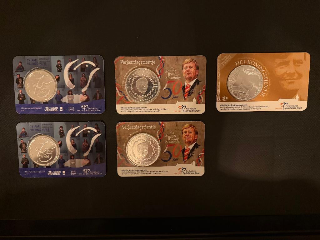 Verzameling herdenkingsmunten in coincard (Nederland), Ophalen, Koning Willem III, Euro's, Losse munt
