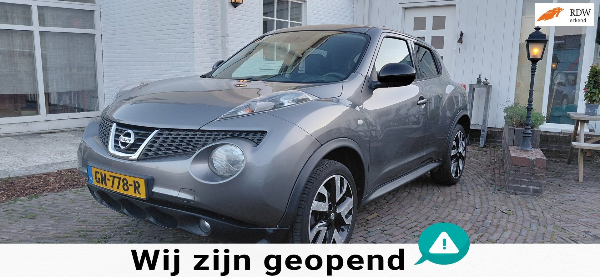 Nissan Juke 1.6 Tekna ,Als nieuw! Slecht 51207 km van 2e eig, Auto's, Voorwielaandrijving, Euro 5, Stof, Huisgarantie