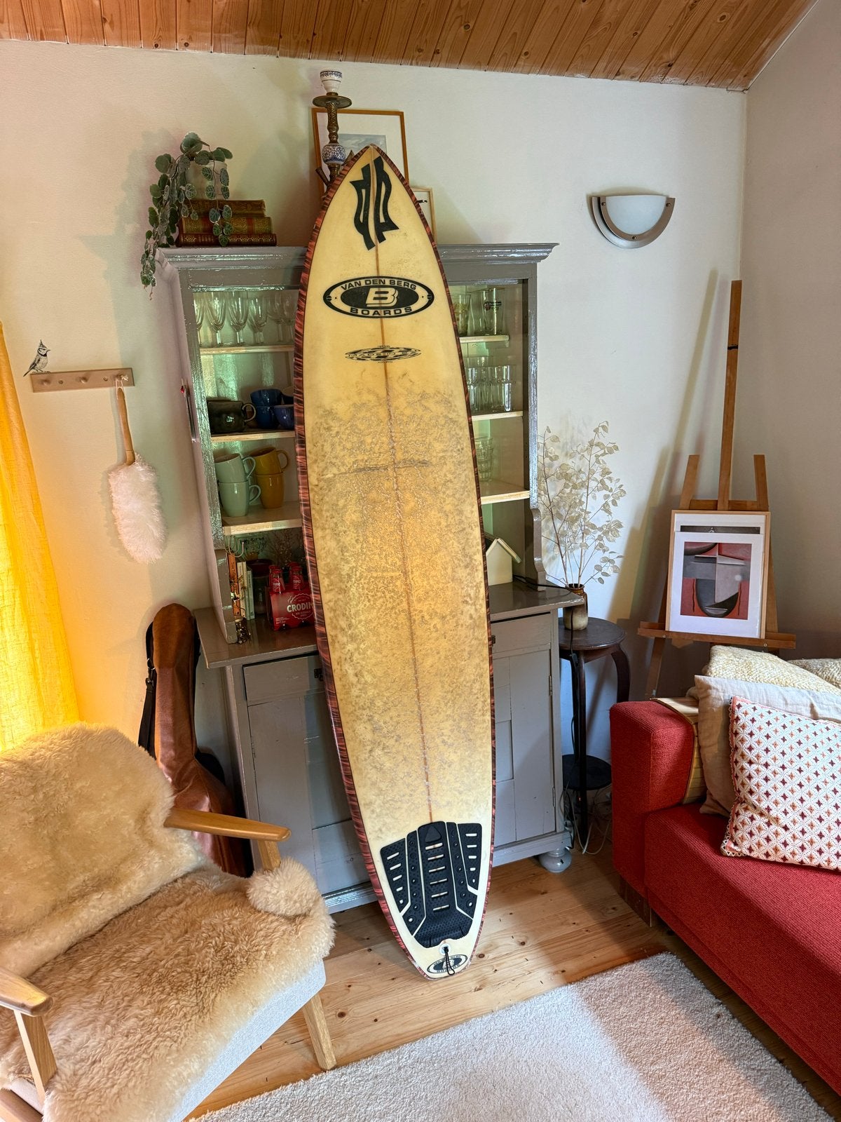 Funboard 7’2 Van Den Berg - incl Boardbag, Watersport en Boten, Golfsurfen, Ophalen, Gebruikt, Funboard, Met vinnen