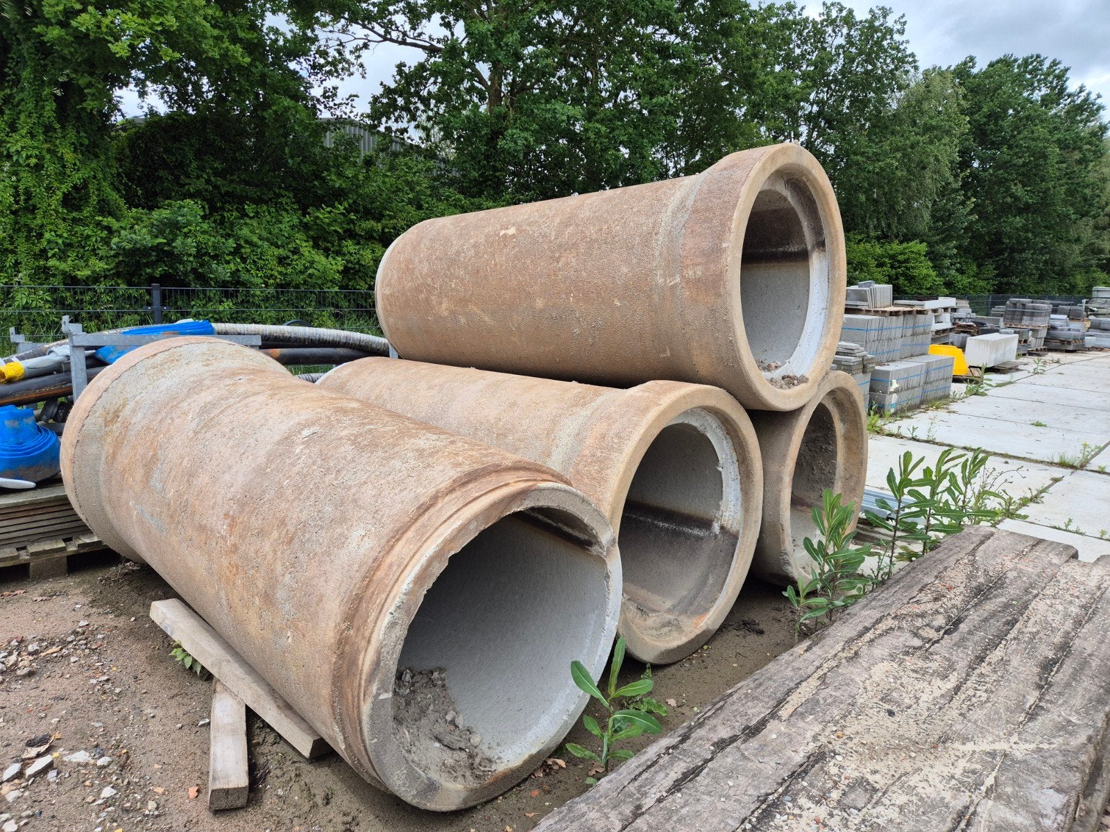 Betonnen duiker 80cm doorsnee - 4 stuks, Doe-het-zelf en Verbouw, Buizen en Afvoer, Ophalen, Gebruikt, 80 mm of meer, Overige materialen