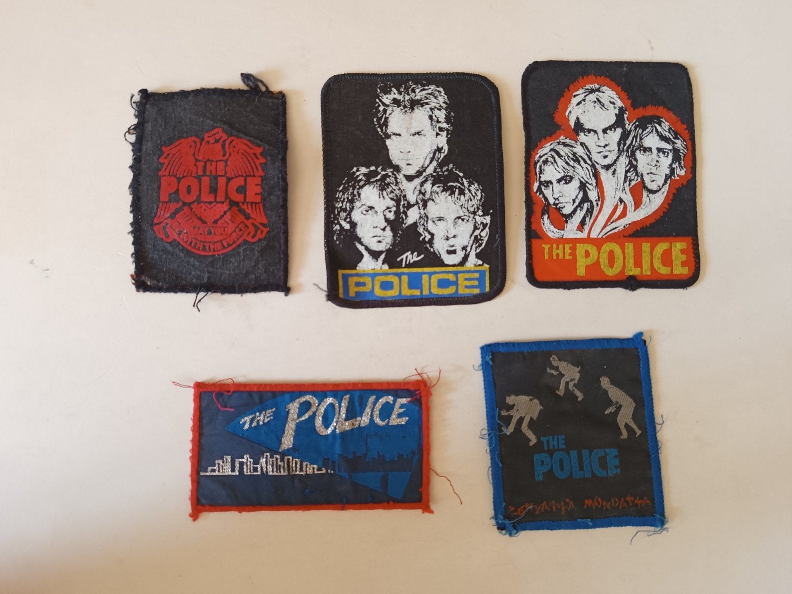 Vintage The Police Emblemen / Patches - Set van 5, Ophalen of Verzenden, Zo goed als nieuw