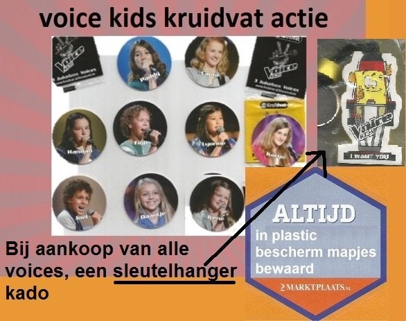 Voice kids Kruidvat  / Jukebox voices (munten / flippo), Verzamelen, Ophalen of Verzenden, Zo goed als nieuw, Tv, Foto of Kaart