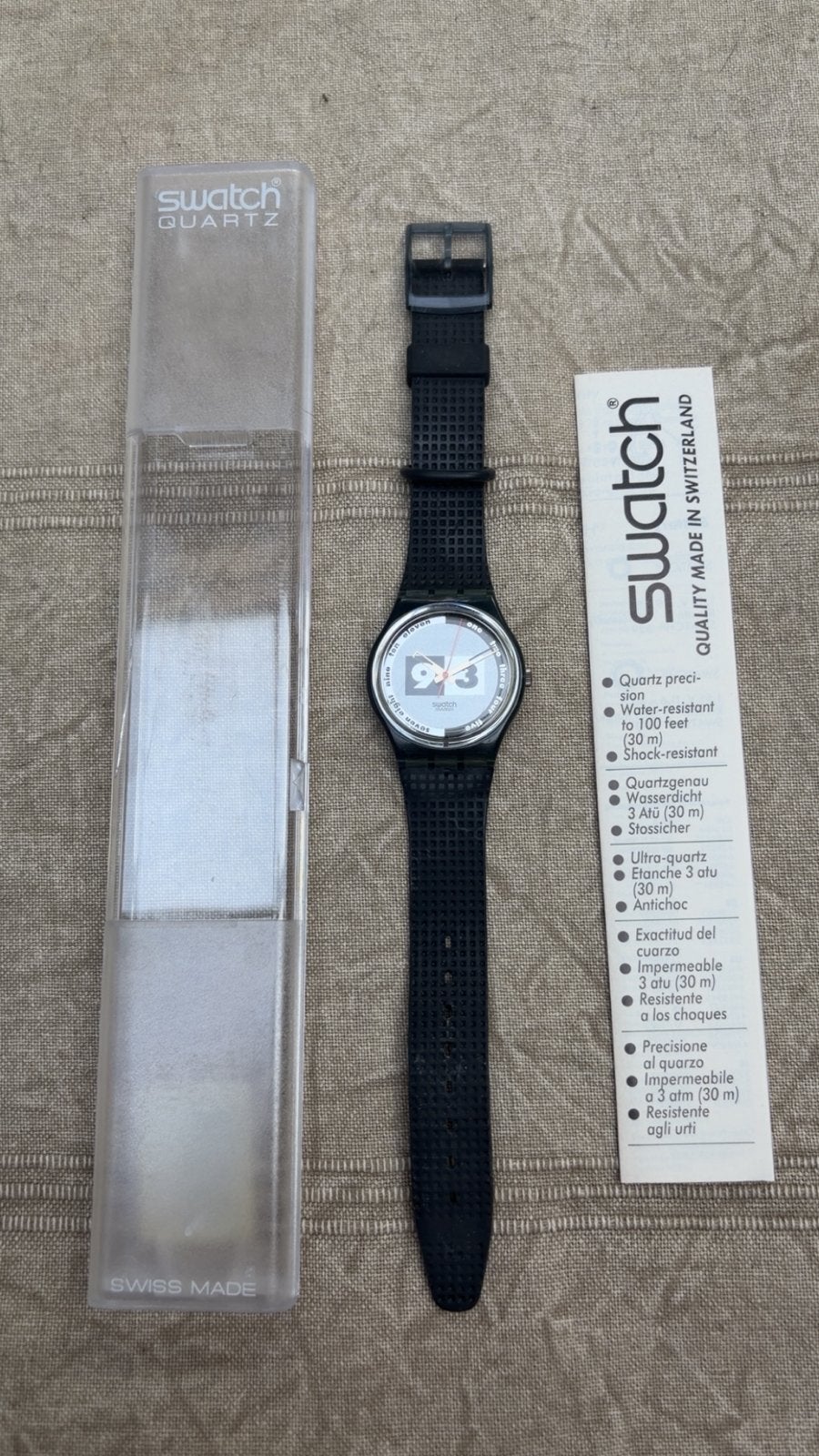 Vintage Swatch Gent NÜNI (GM108) - 1992, Ophalen of Verzenden, Overige materialen, Overige merken, 1960 of later