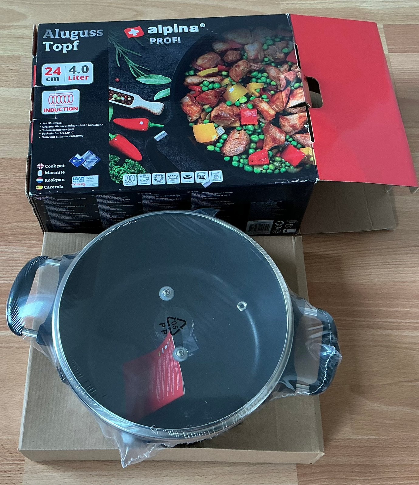 Alpina Profi Aluguss topf 24 cm 4 liter kookpan., Ophalen, Nieuw, Overige materialen, Kookpan