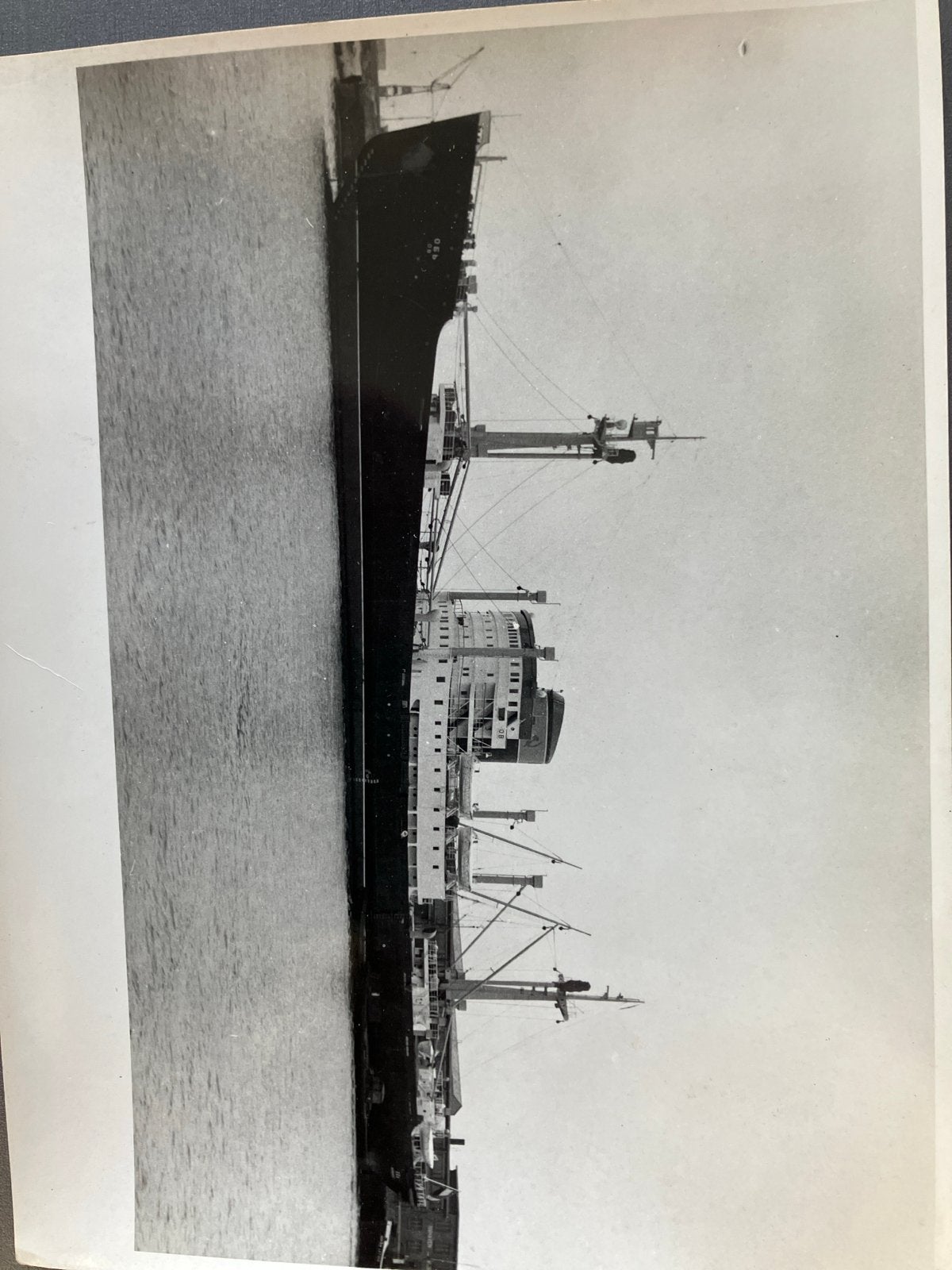 Grote Zwart-wit foto van schip Ob Schelde Vlissingen 1934, Verzamelen, Scheepvaart, Verzenden, Gebruikt