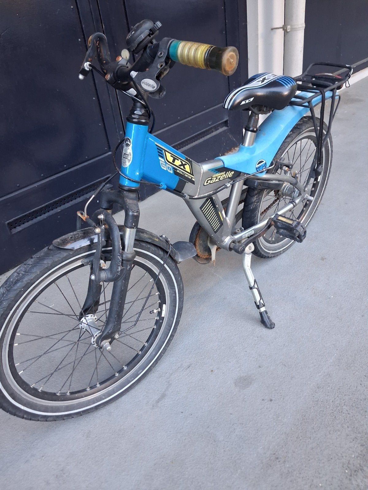 Gazelle TX 50 Kinderfiets - Blauw/Zilver, Ophalen, 20 inch of meer, Gebruikt, Velgrem