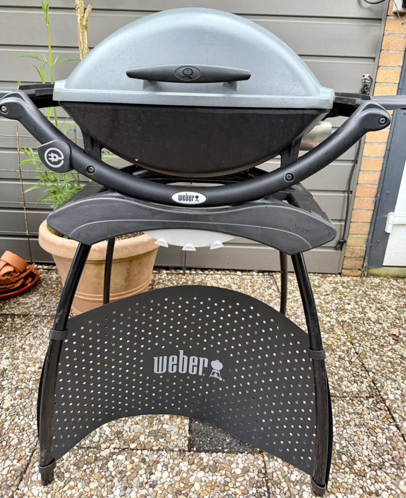 Weber Q2400 elektrische BBQ set met onderstel en accessoires, Ophalen, Gebruikt, Weber