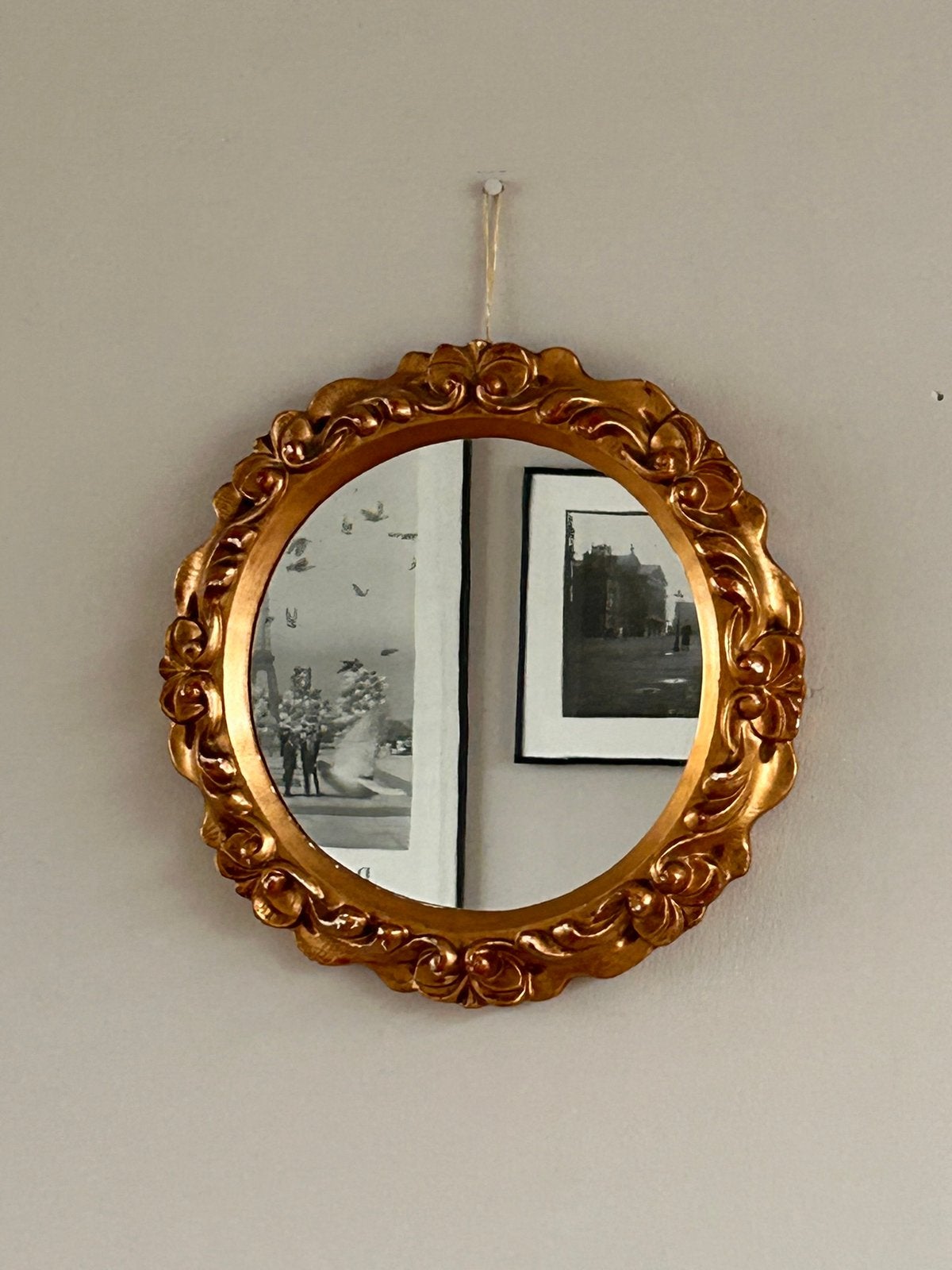 Schitterend vintage barok spiegeltje jaren 60, Minder dan 50 cm, Ophalen of Verzenden, Zo goed als nieuw, Minder dan 100 cm