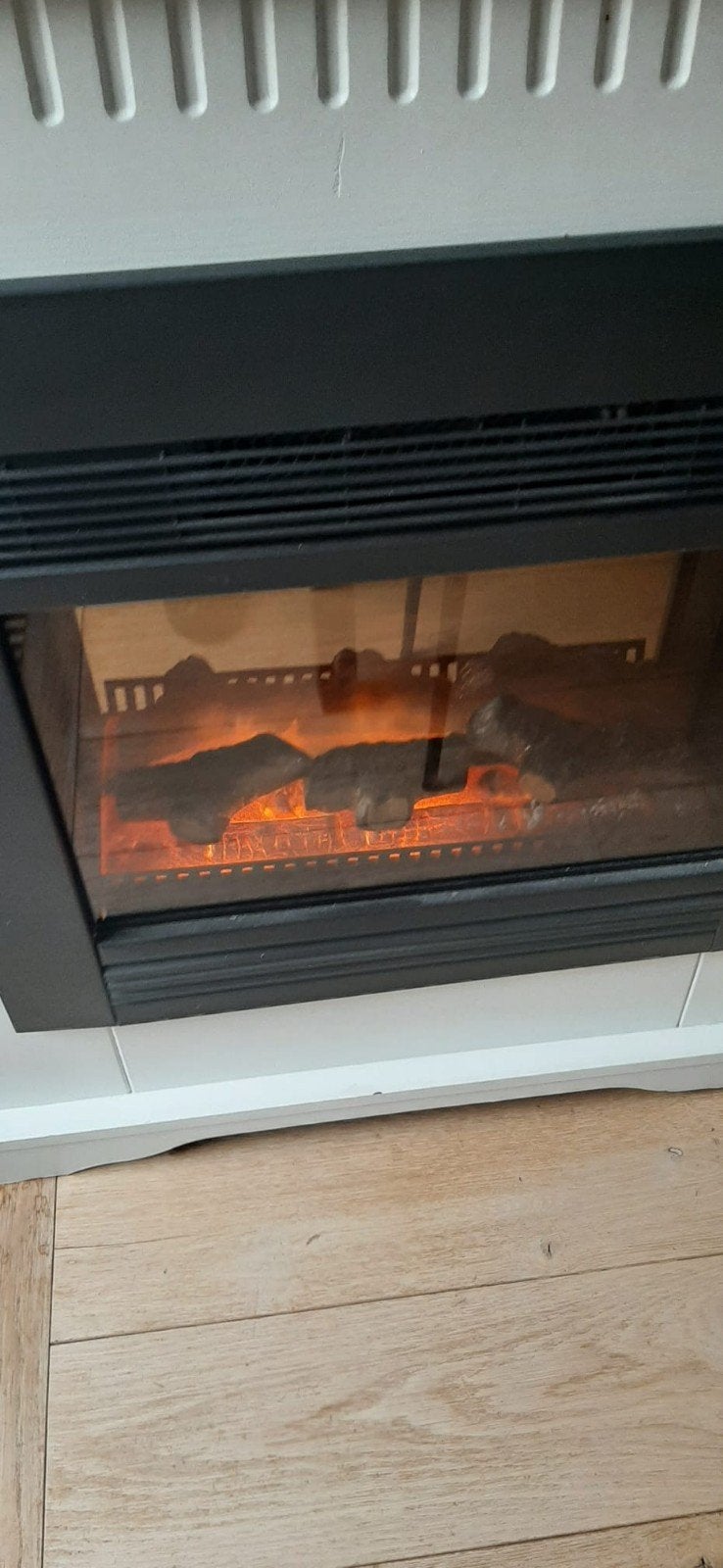 Elektrische haard kachel met ombouw 1meter breed 40 cm diep, Ophalen, Vrijstaande haard, Elektrische haard