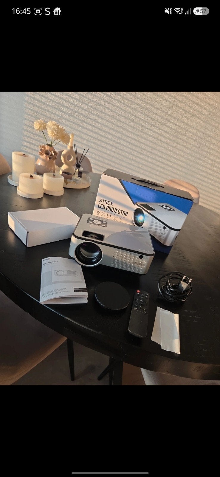 Strex LED Beamer Projector - Full HD ondersteuning, LED, Strex, Ophalen of Verzenden, Zo goed als nieuw