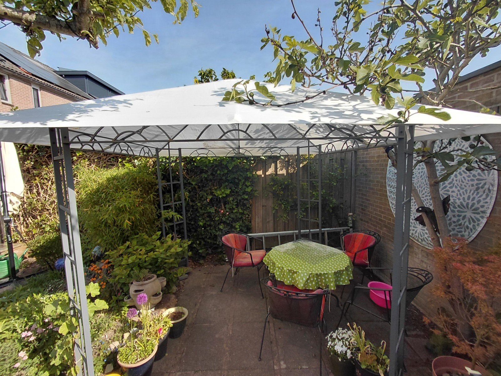 Terras overkapping 3x3 m, Ophalen, Zo goed als nieuw, Minder dan 5 meter