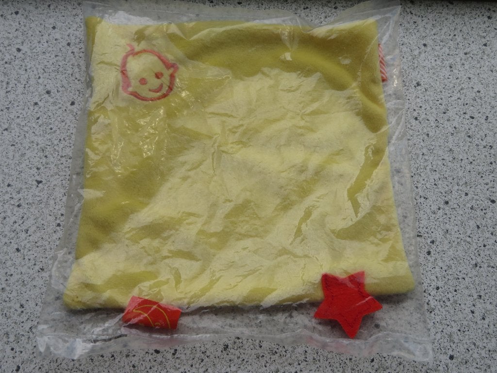 Knuffeldoekje labeldoekje van Zwitsal met koppoters, Geel, Overige typen, Nieuw, Ophalen of Verzenden
