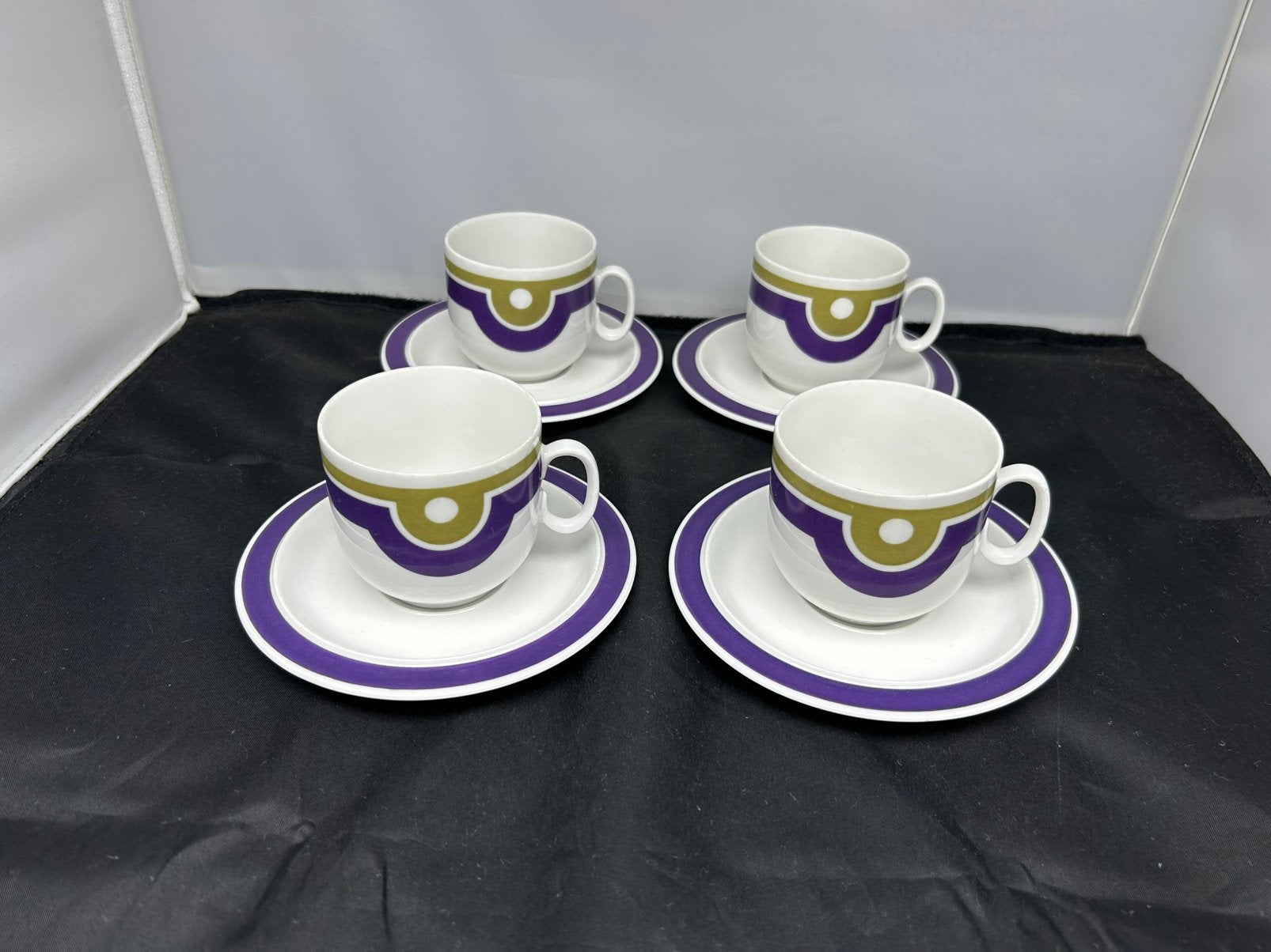 Vintage Scherzer Bavaria retro kop en schotels - Jaren 70, Ophalen, Vintage, Zo goed als nieuw, Kop(pen) en/of Schotel(s)