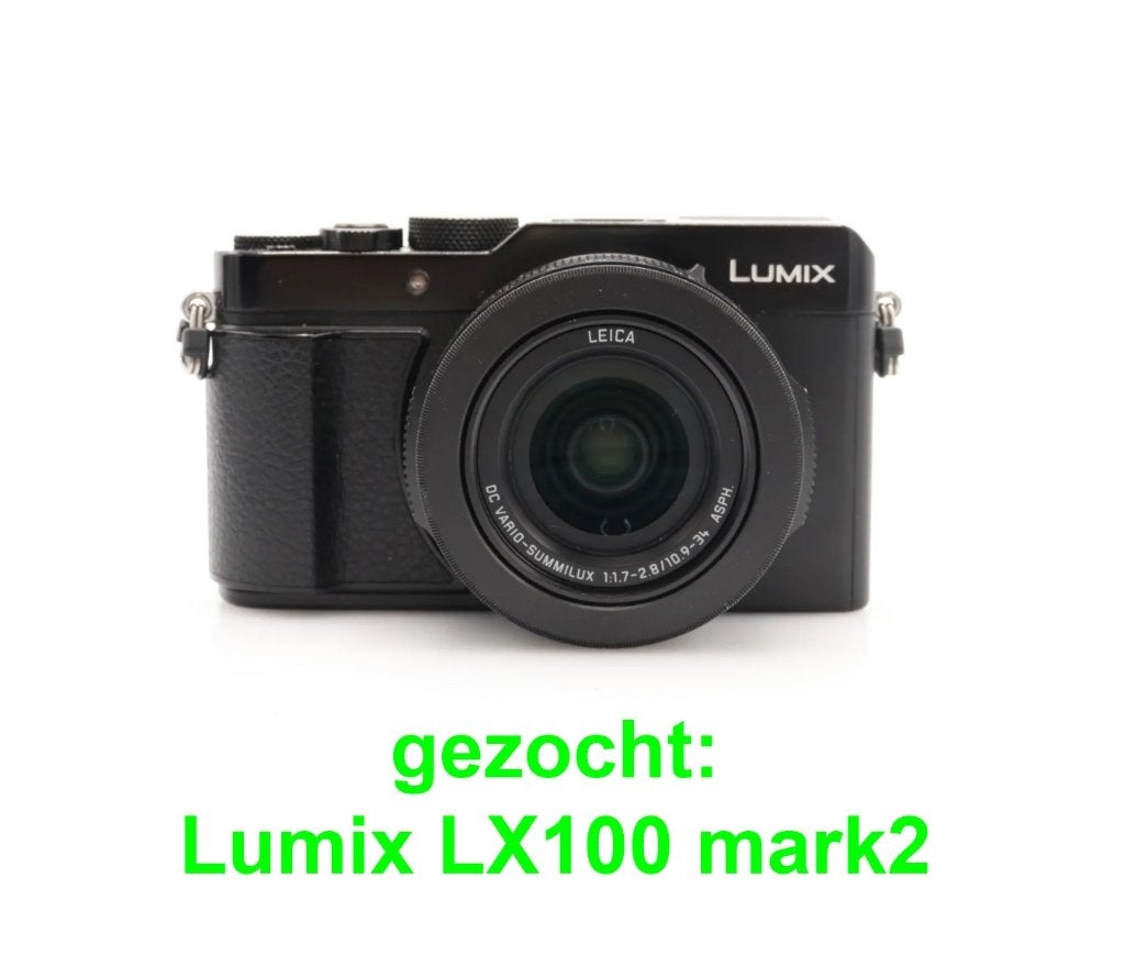 gezocht: Panasonic Lumix LX100 II (Mark 2), Audio, Tv en Foto, Fotocamera's Digitaal, Ophalen, Gebruikt, Panasonic, Compactcamera
