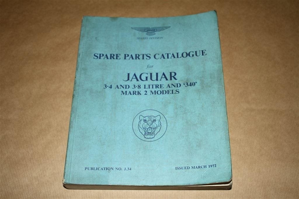 Jaguar Spare Parts Catalogue - Oude uitgave 1972 !!, Ophalen of Verzenden