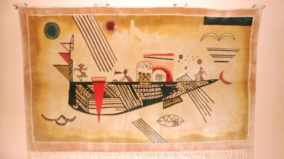Kunst moderne wandtapijt (Wassily Kandinsky) zijde op zijde, Ophalen, Zo goed als nieuw, Rechthoekig, 200 cm of meer