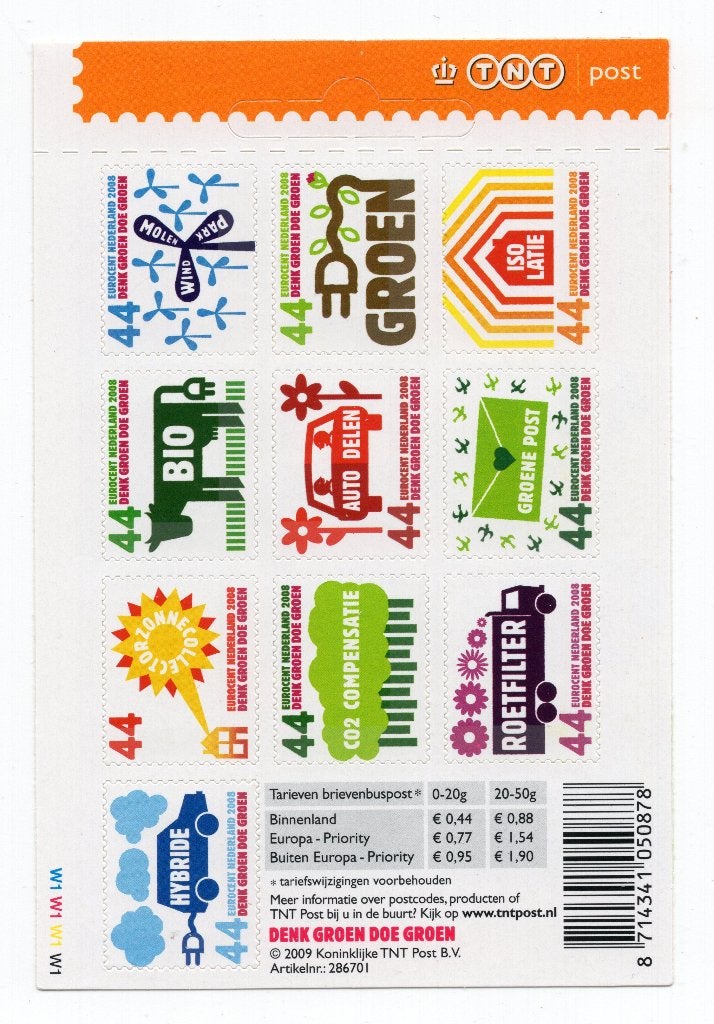 Va2550-2559 Velletje 2e druk Denk Groen doe Groen, Ophalen of Verzenden, Na 1940, Postfris