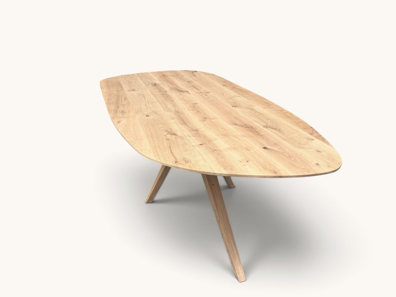 Organische eettafel | houten onderstel | stel zelf samen, Huis en Inrichting, 100 tot 150 cm, Eikenhout, Scandinavisch, Ophalen of Verzenden
