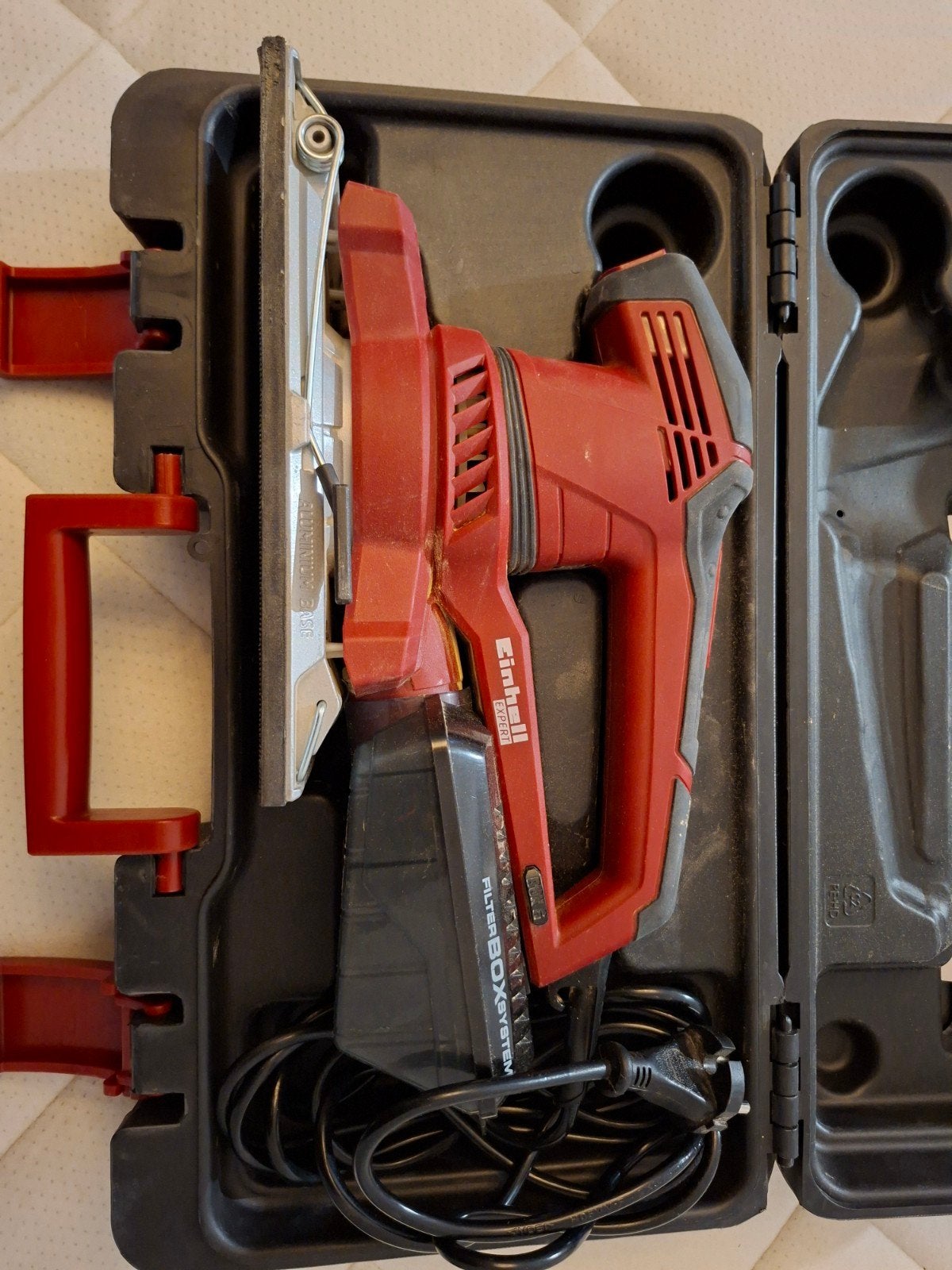 Einhell TE-OS 2520 E Vlakschuurmachine 250W met koffer, Ophalen of Verzenden, Gebruikt, Minder dan 600 watt, Vlakschuurmachine